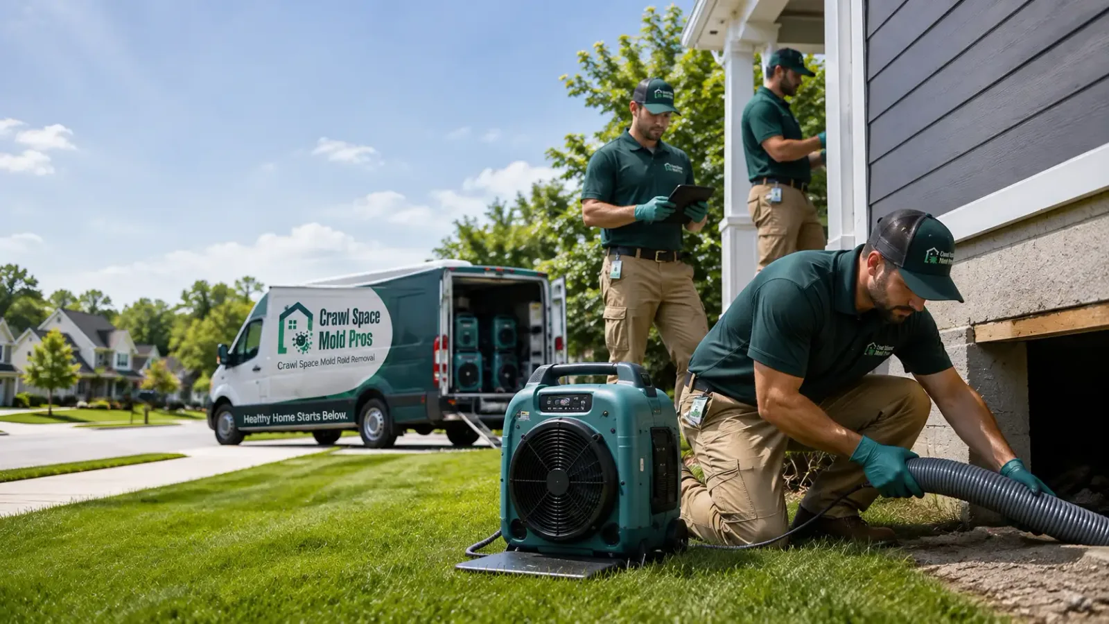 Crawl Space Mold Removal in Hawkins, WI